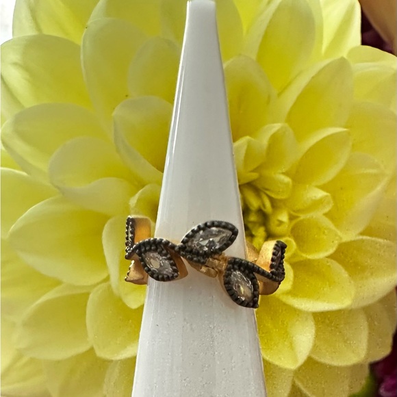 Freida Rothman Jewelry - Freida Rothman Gold and Black Huggie Earrings